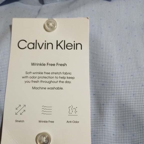 Calvin Klein Men's Sky Blue‎ Dress Shirt - Picture 5 of 6